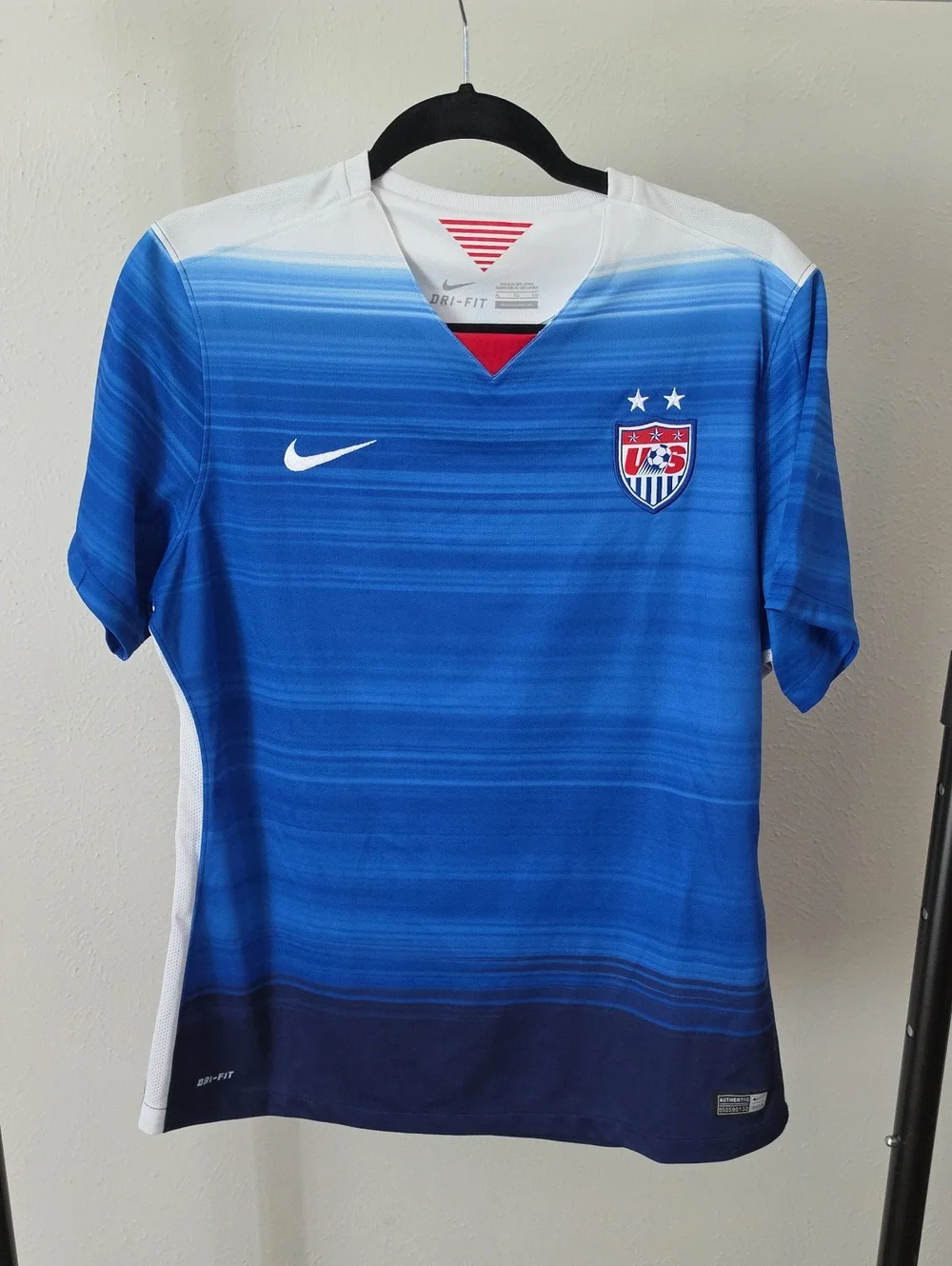 Nike Blue Gradient US Soccer Jersey with White Accents XL - Picture 1 of 11
